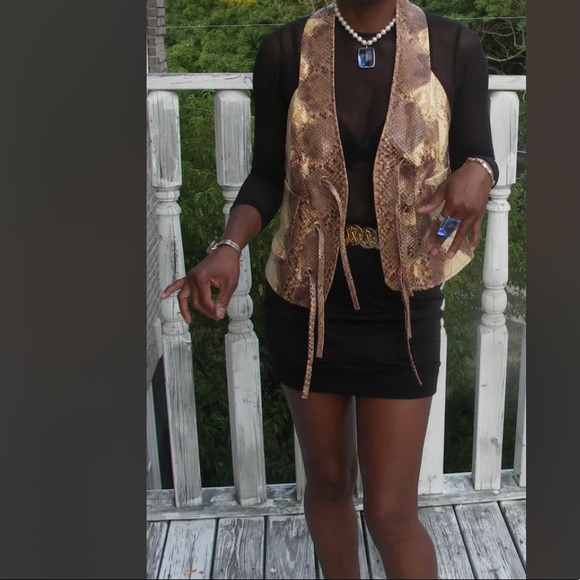 New COUTURE CHRISTIAN DIOR Farmed Snakeskin VEST COAT Jacket & SKIRT 38 US 6 - Picture 6 of 12